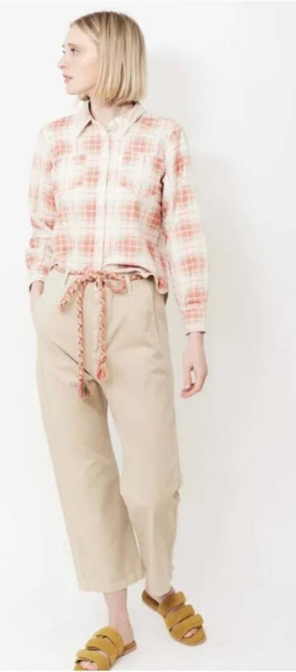 THE GREAT. Womens Chino Ranger Pants Size 31 US 12 Washed Khaki Tan NWOT